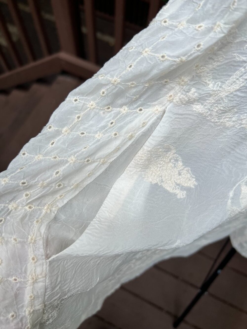 NWOT Johnny Was Horse Embroidered Boho Knee Length Dress Cream Size S - Picture 12 of 12
